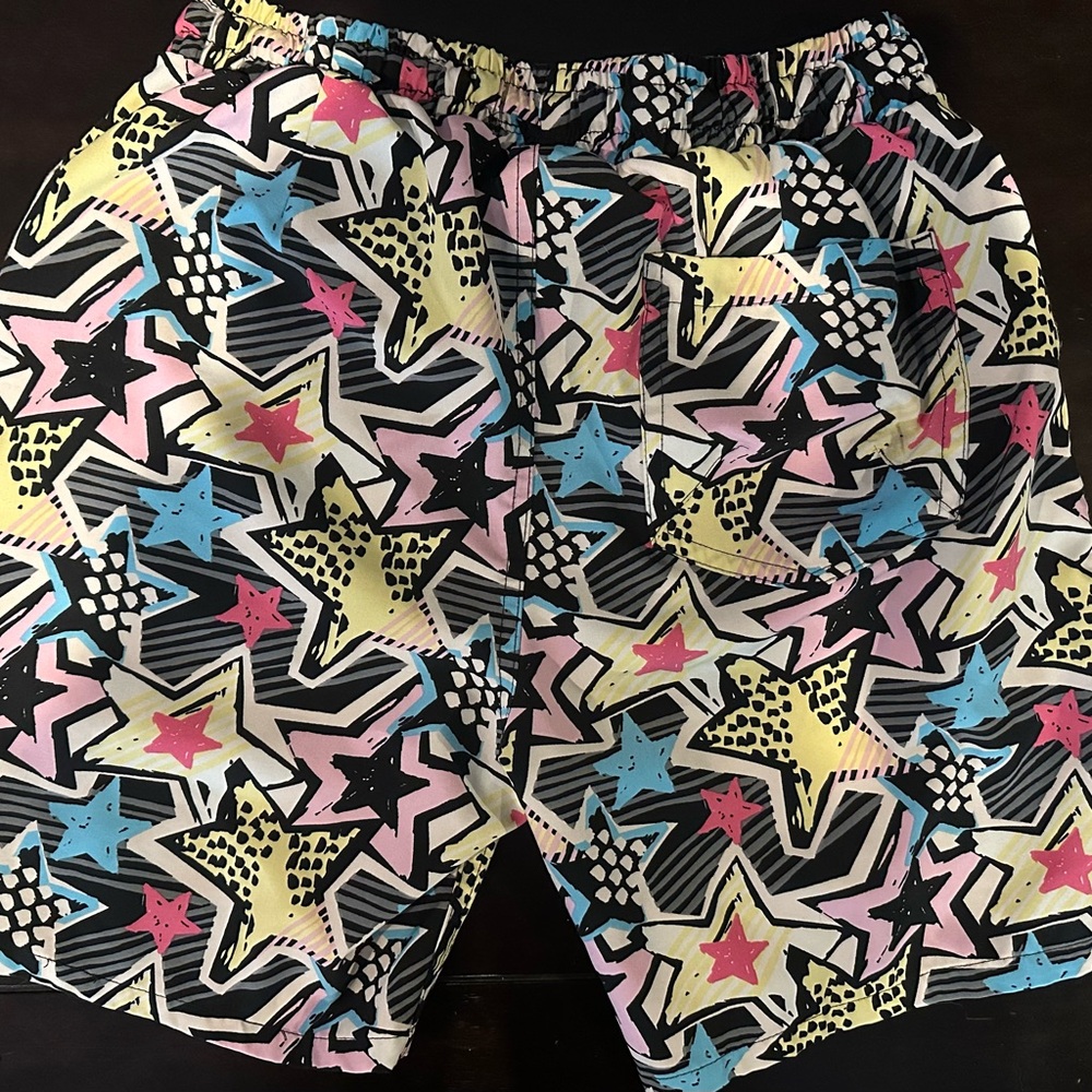 Fresh Men's Athletic Shorts - Multicolor Star Pattern